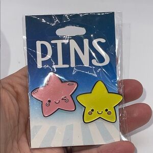 Kaplan Pink and Yellow Star Pins